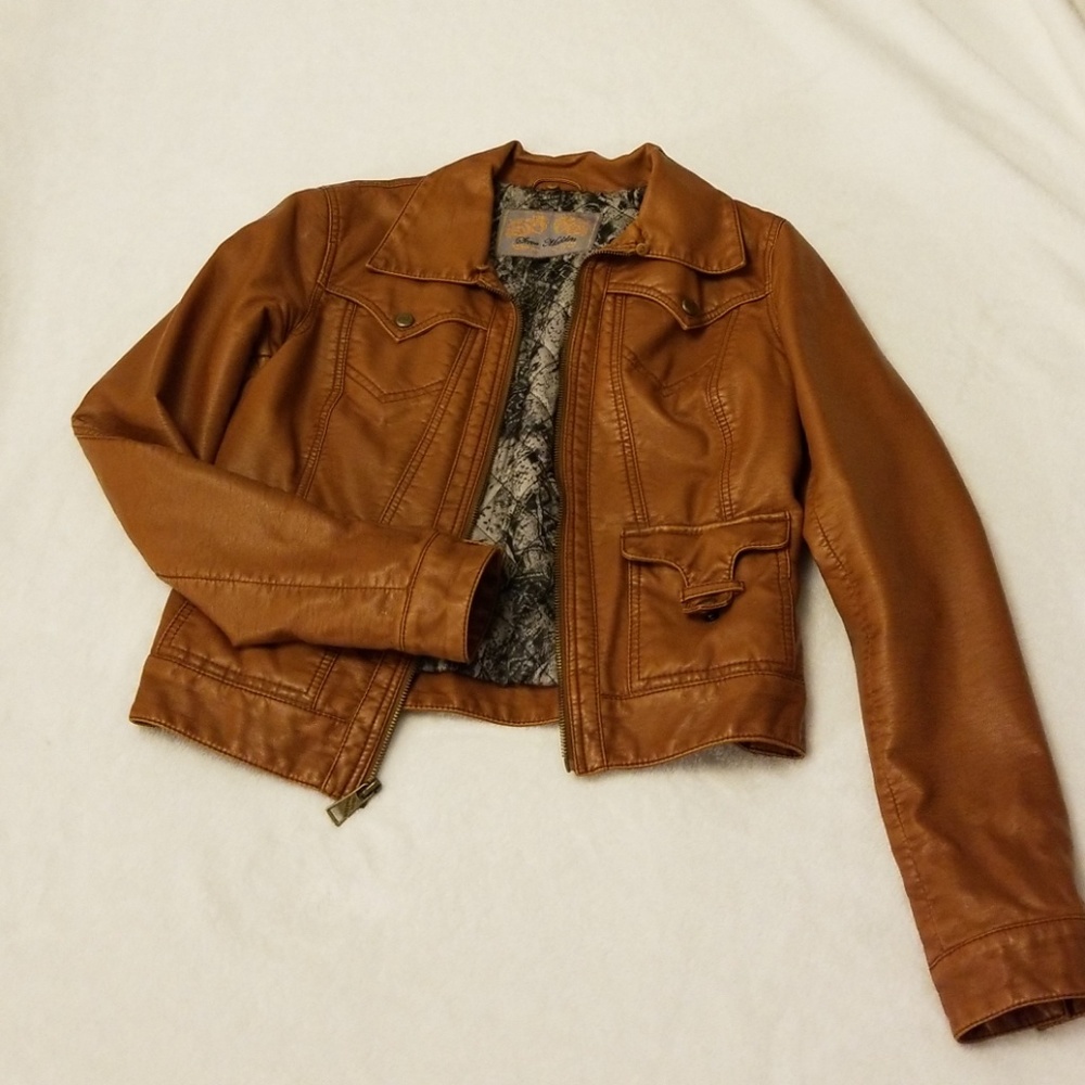 Steve Madden Tan [ Faux ] leather jacket